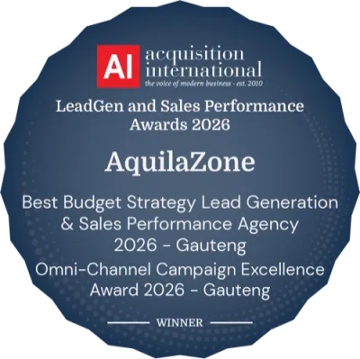 Acquisition International Lead Generation and Sales Performance Awards 2026 winner badge